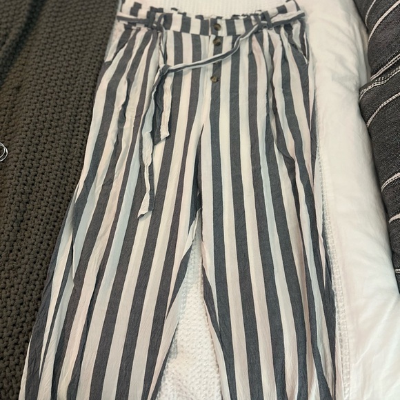American Eagle Outfitters Pants - American Eagle Outfitters Black and White Striped Chinos